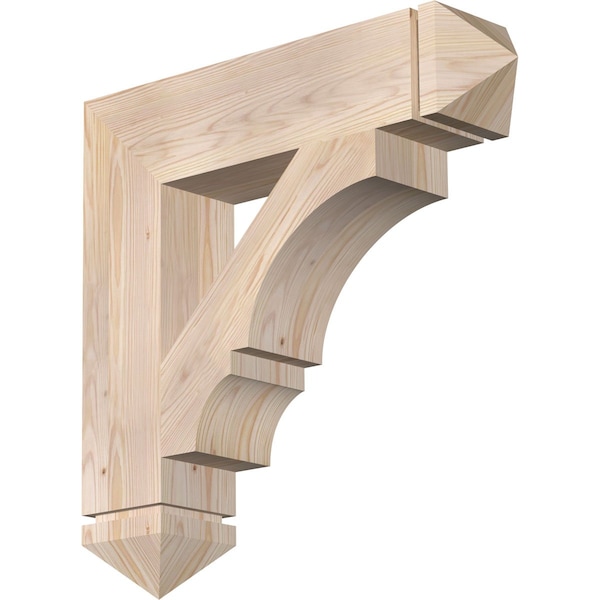 Ekena Millwork Balboa Arts & Crafts Smooth Bracket, Douglas Fir, 5 1/2"W x 26"D x 26"H BKT06X26X26BOA03SDF - main